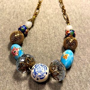 Ceramic/Glass Beaded Necklaces 2/$14